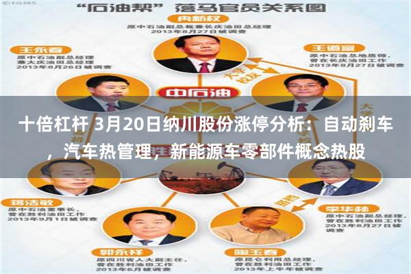 十倍杠杆 3月20日纳川股份涨停分析：自动刹车，汽车热管理，新能源车零部件概念热股