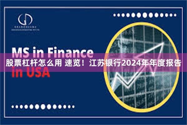 股票杠杆怎么用 速览！江苏银行2024年年度报告