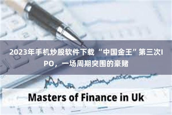 2023年手机炒股软件下载 “中国金王”第三次IPO，一场周期突围的豪赌