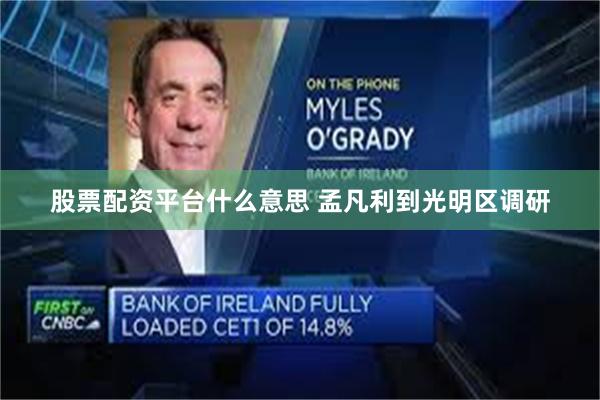 股票配资平台什么意思 孟凡利到光明区调研
