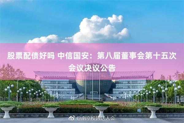 股票配债好吗 中信国安：第八届董事会第十五次会议决议公告
