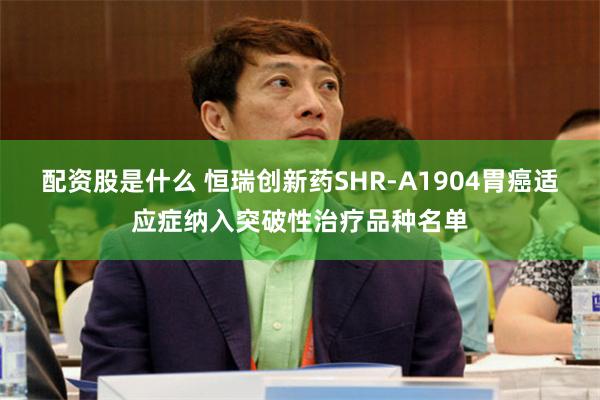 配资股是什么 恒瑞创新药SHR-A1904胃癌适应症纳入突破性治疗品种名单